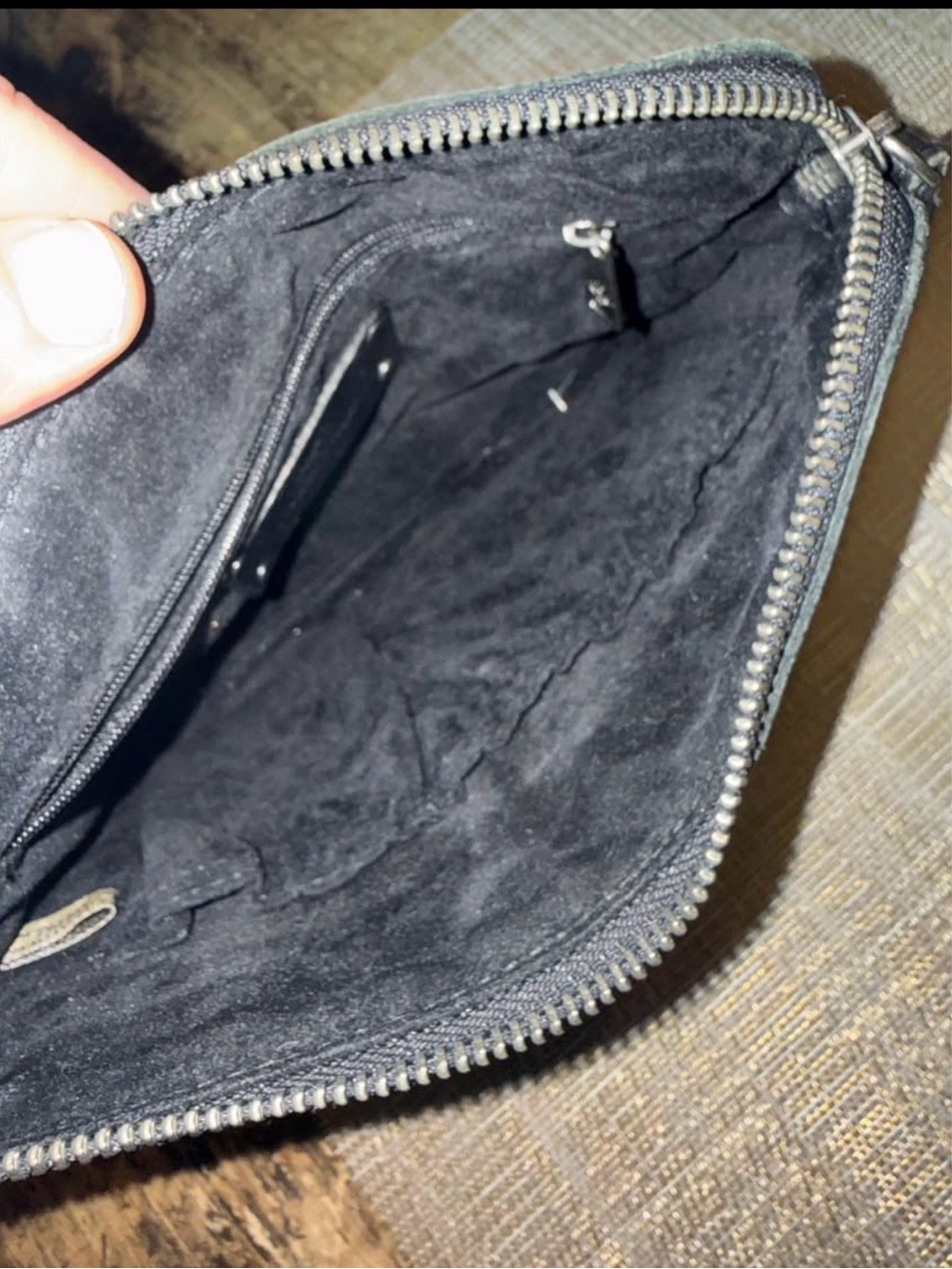 Patricia Nash-Embossed Floral Leather Wristlet Clutch - Black - Picture 5 of 7